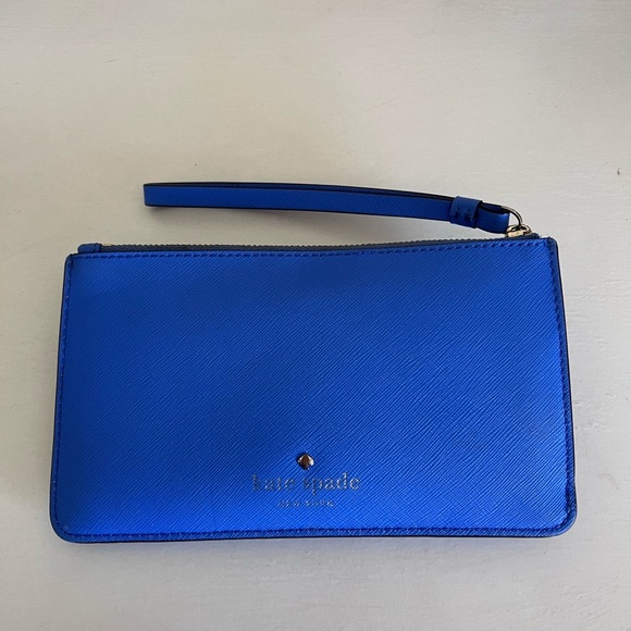 Kate Spade Bifold Wallet. Blue - Picture 1 of 4